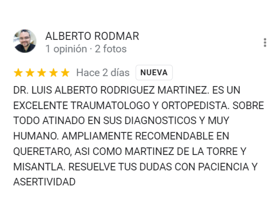 testimonios tramuatologia y ortopedia en queretaro